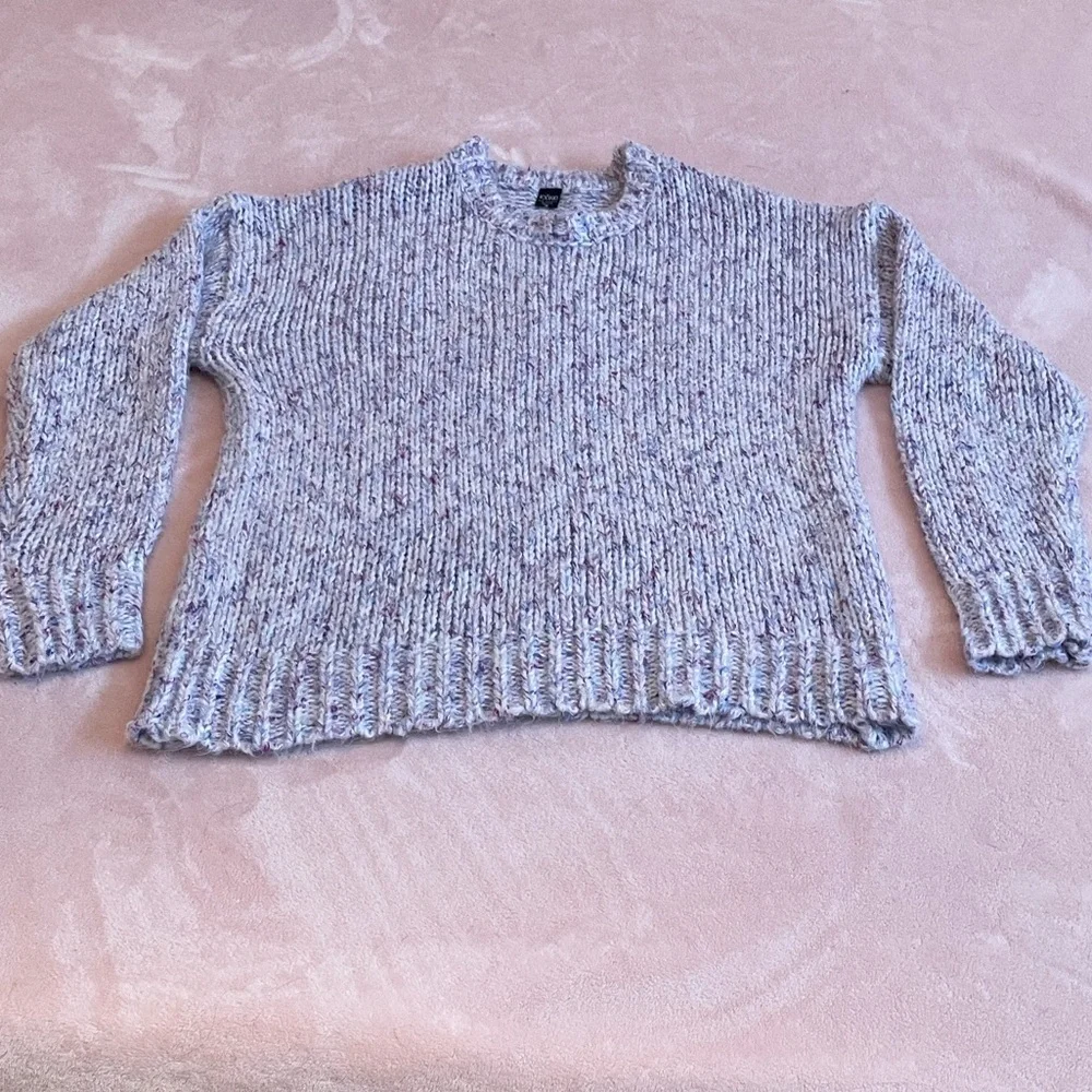 🎀💜🌸ICÔNE par SIMONS Pastel knit Sweater  Size L - Picture 3 of 9